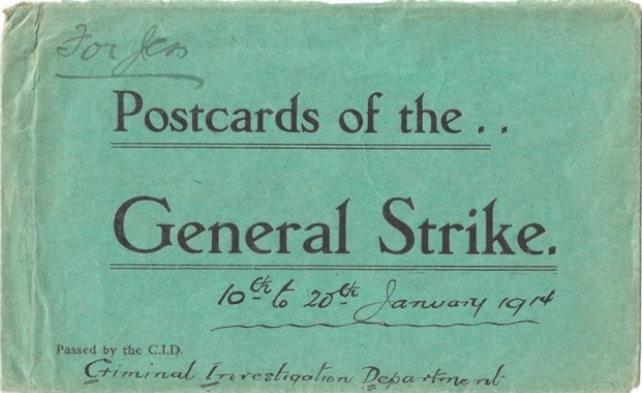 The General Strike on the Rand, 1914 postcard souvenir postcards envelope