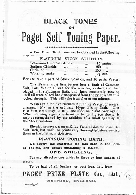 page self toning-paper instructions.