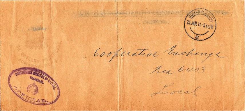 Official Mail 1911