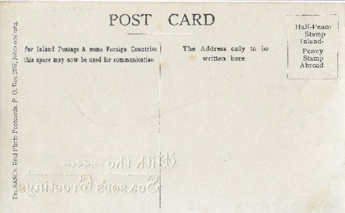 Address side of SAPSCo postcards