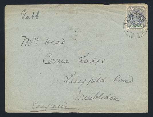 Swazieland, South Africa General Mission cover 07.04.1897.