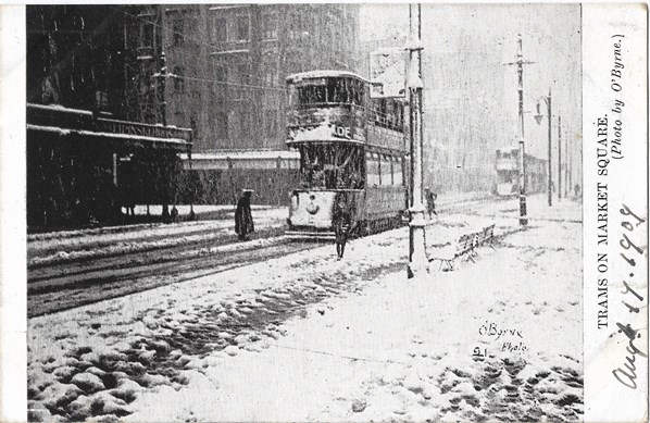 Postcard Johannesburg trams 1909